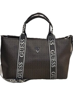 GUESS Elwood Satchel Tote Large Faux Leather Carryall